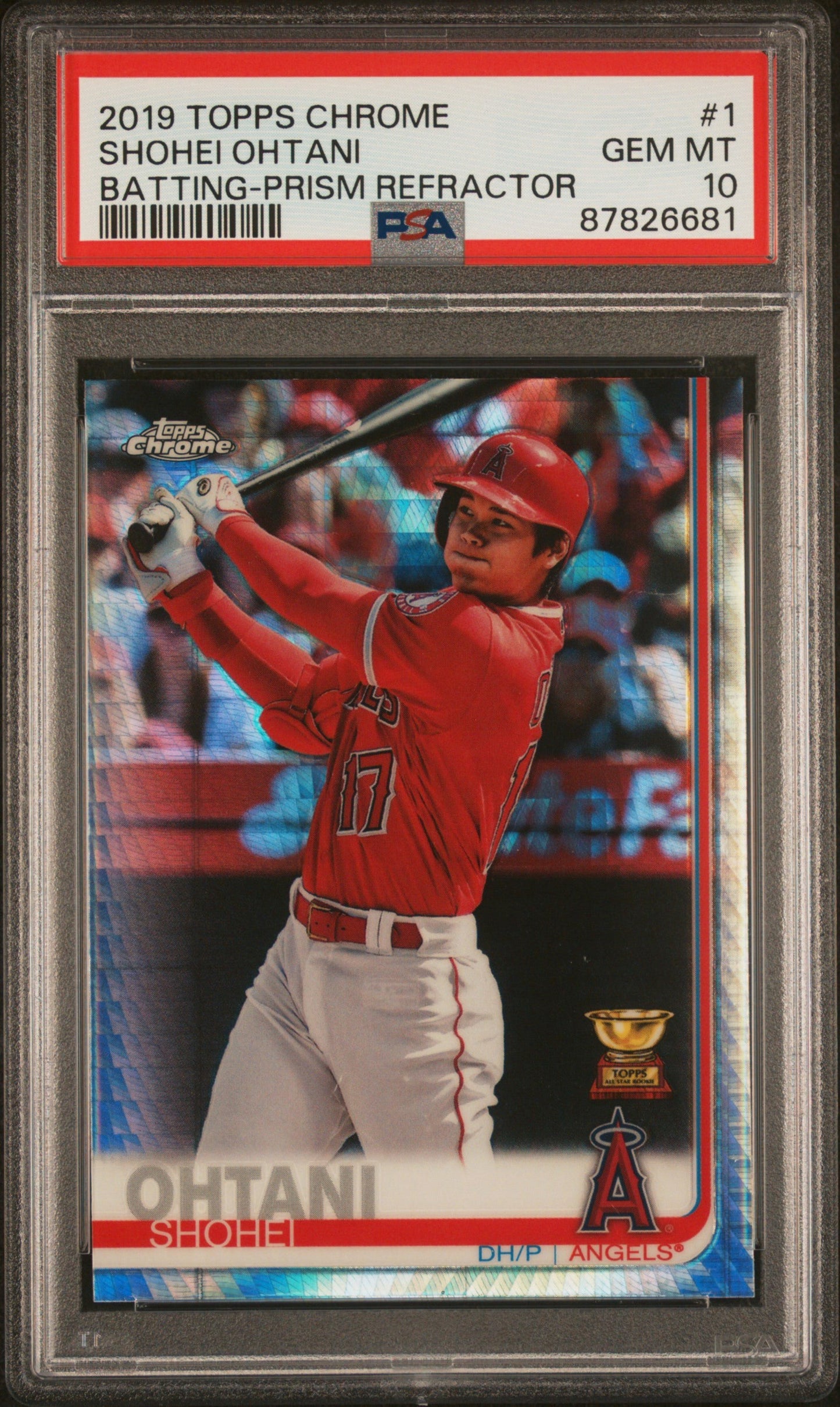 Shohei Ohtani 2019 Topps Chrome Prism Refractor PSA 10