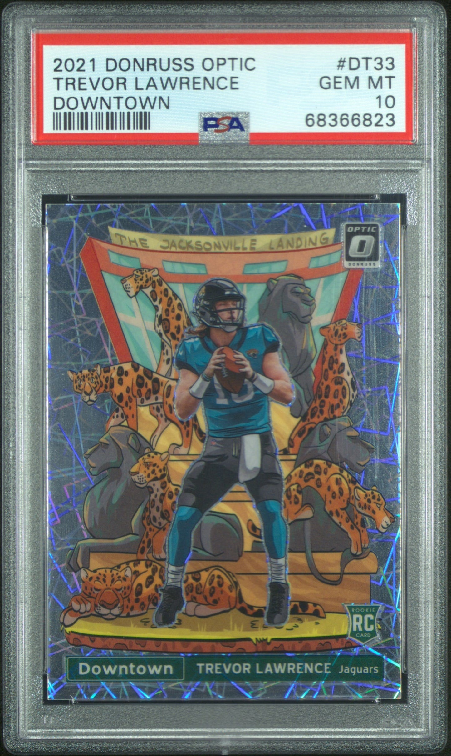 Trevor Lawrence 2021 Donruss Optic Downtown RC PSA 10