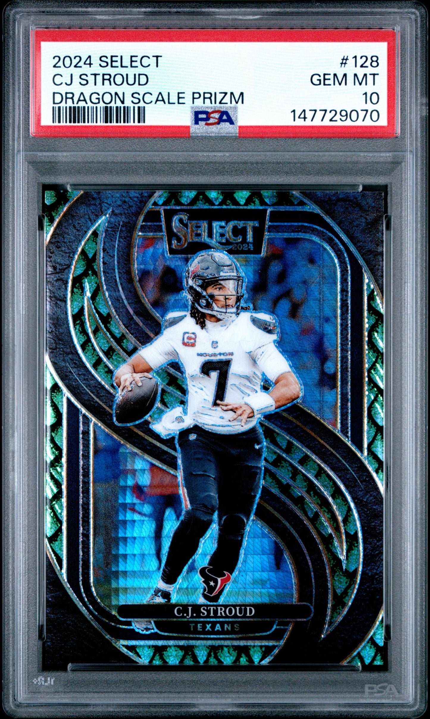 CJ Stroud 2024 Panini Select Premier Dragon Scale /81 PSA 10