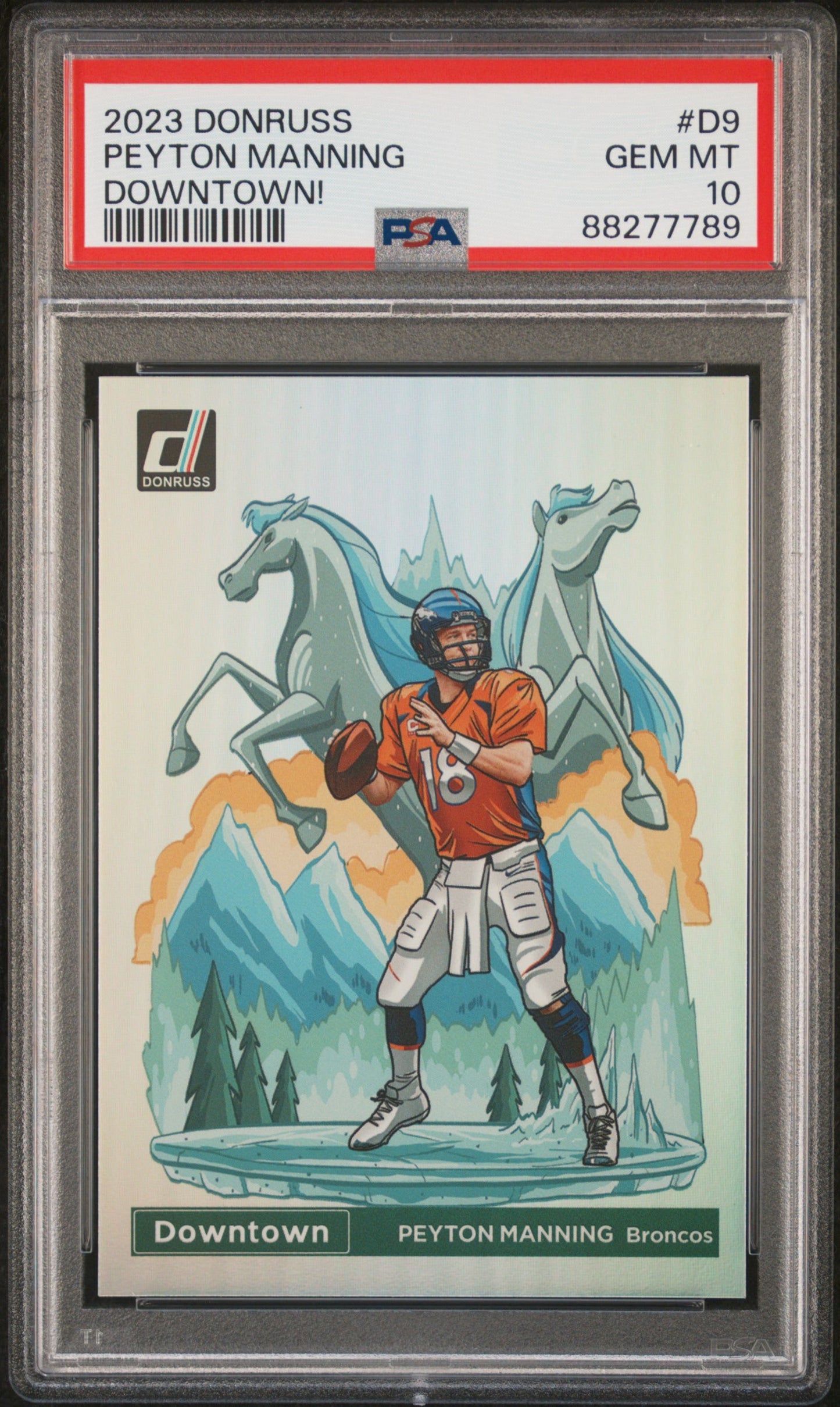 Peyton Manning 2023 Donruss Downtown PSA 10