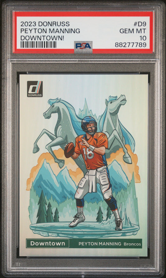 Peyton Manning 2023 Donruss Downtown PSA 10