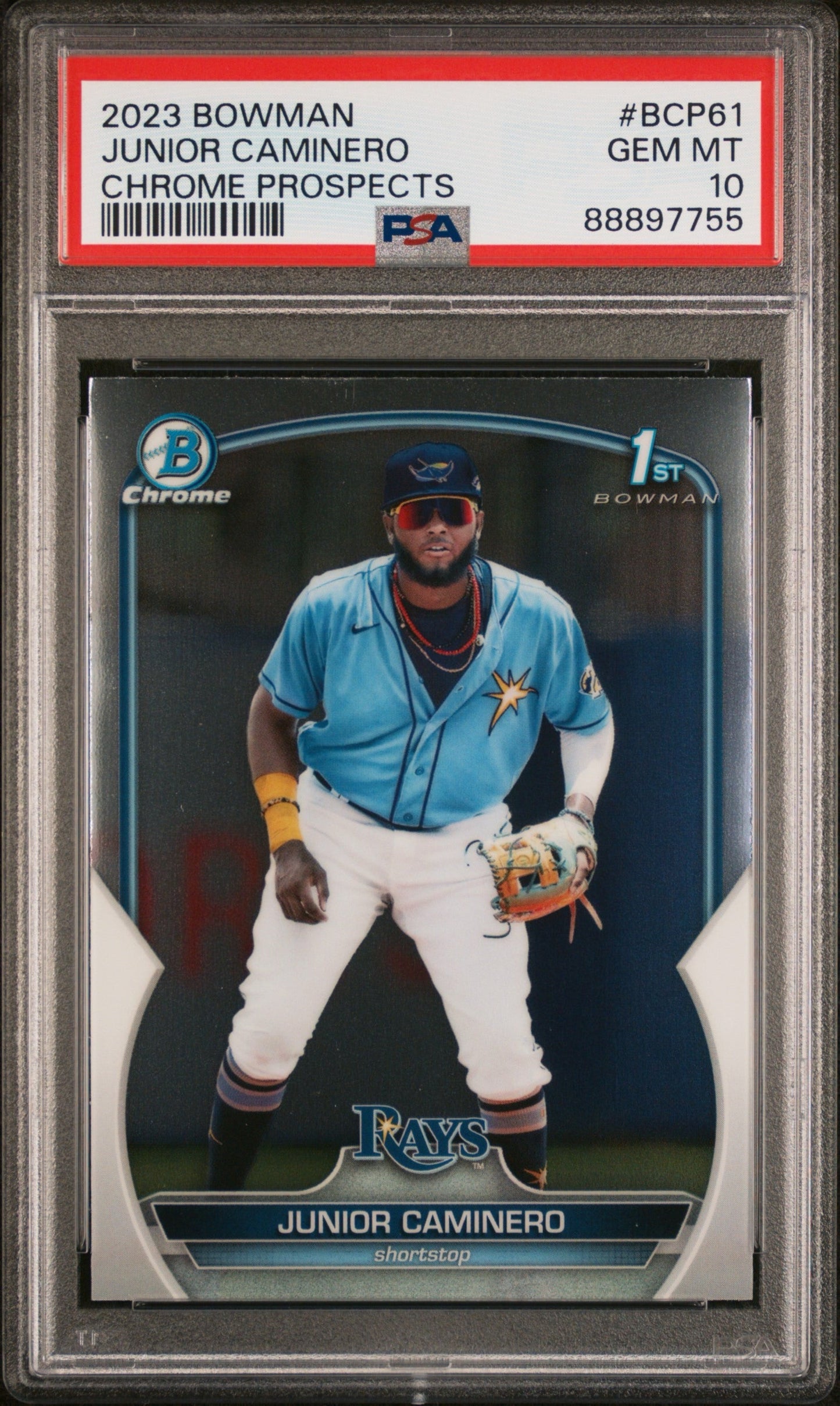 Junior Caminero 2023 Bowman Chrome RC PSA 10