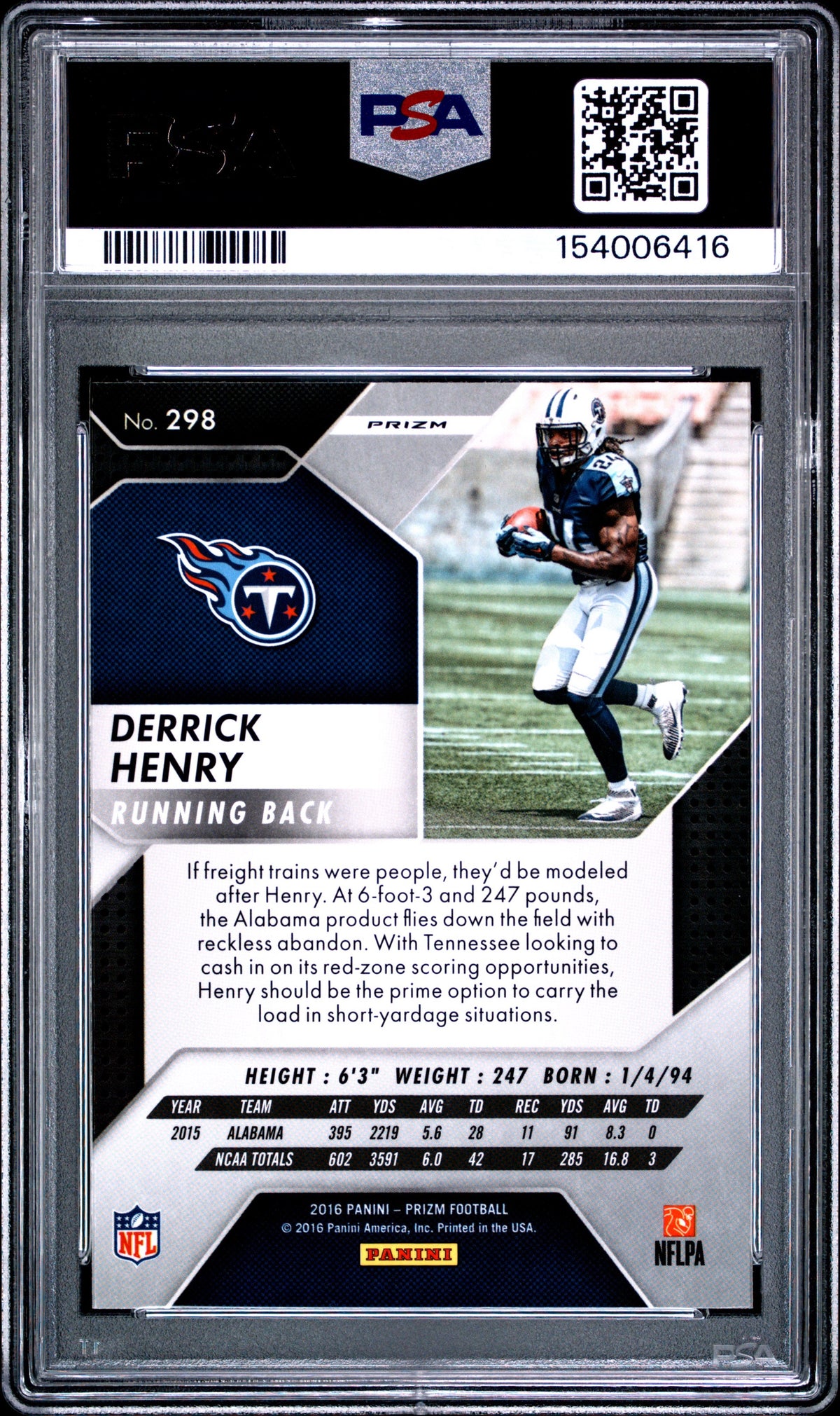 Derrick Henry 2016 Panini Prizm RC PSA 10