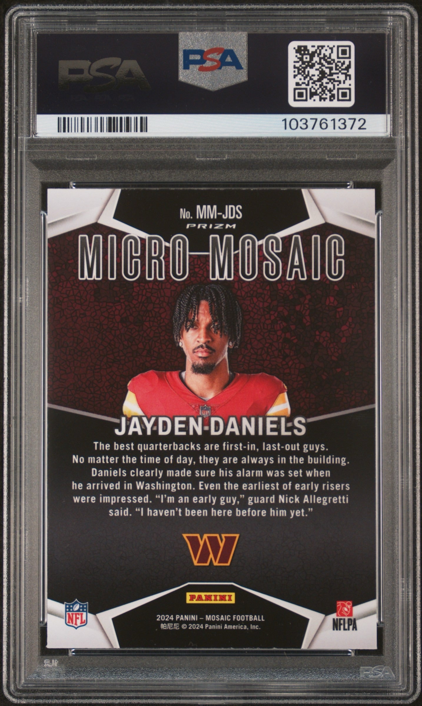 Jayden Daniels 2024 Panini Micro Mosaic PSA 10