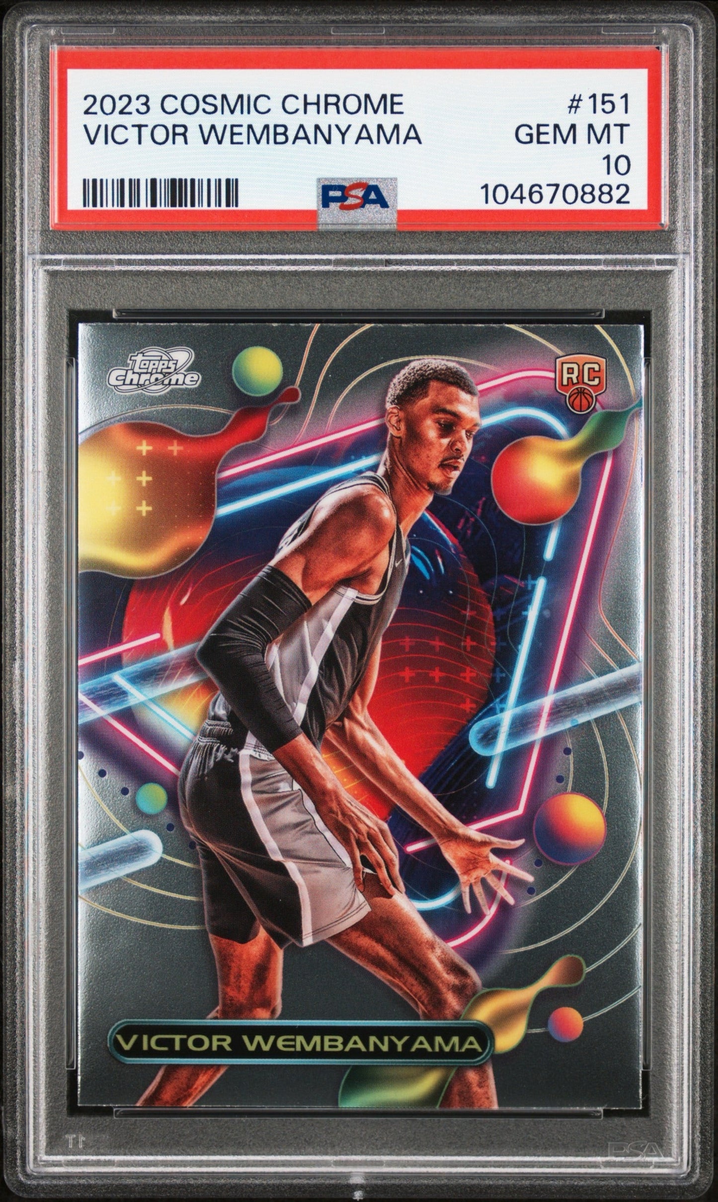 Victor Wembanyama 2023 Cosmic Chrome RC PSA 10