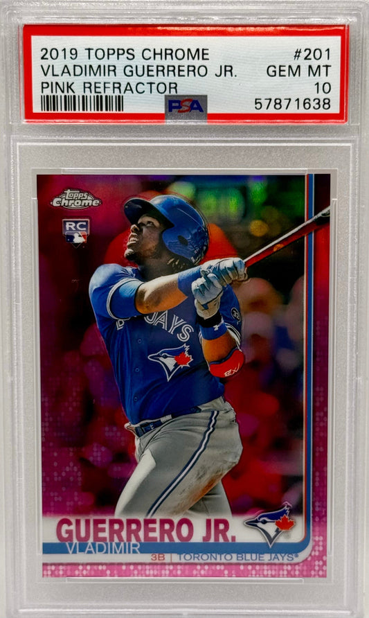 Vladimir Guerrero Jr. 2019 Topps Chrome Pink Refractor RC PSA 10