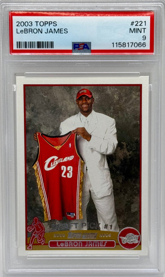 LeBron James 2003 Topps RC PSA 9
