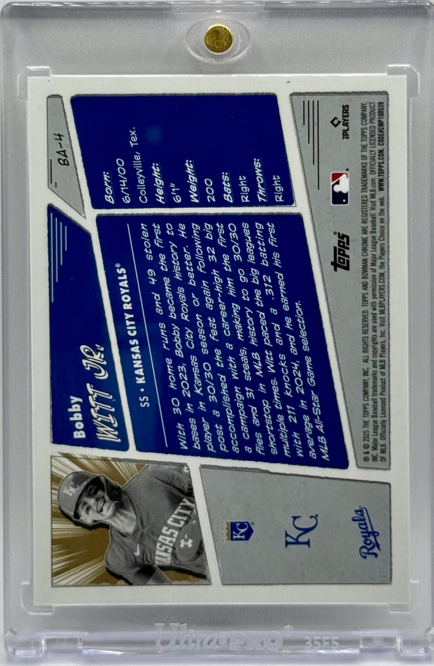 Bobby Witt Jr. 2025 Bowman Anime