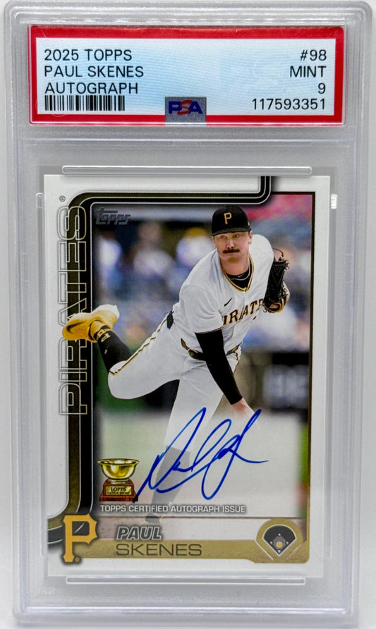 Paul Skenes 2025 Topps Auto PSA 9