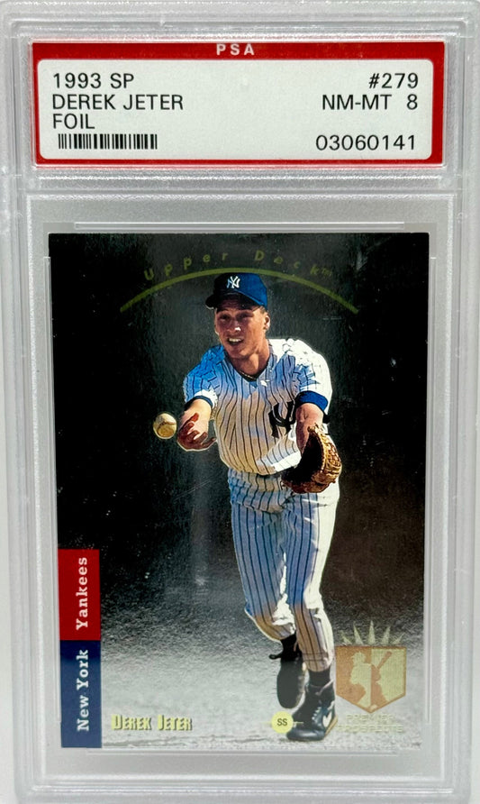 Derek Jeter 1993 SP Foil RC PSA 8