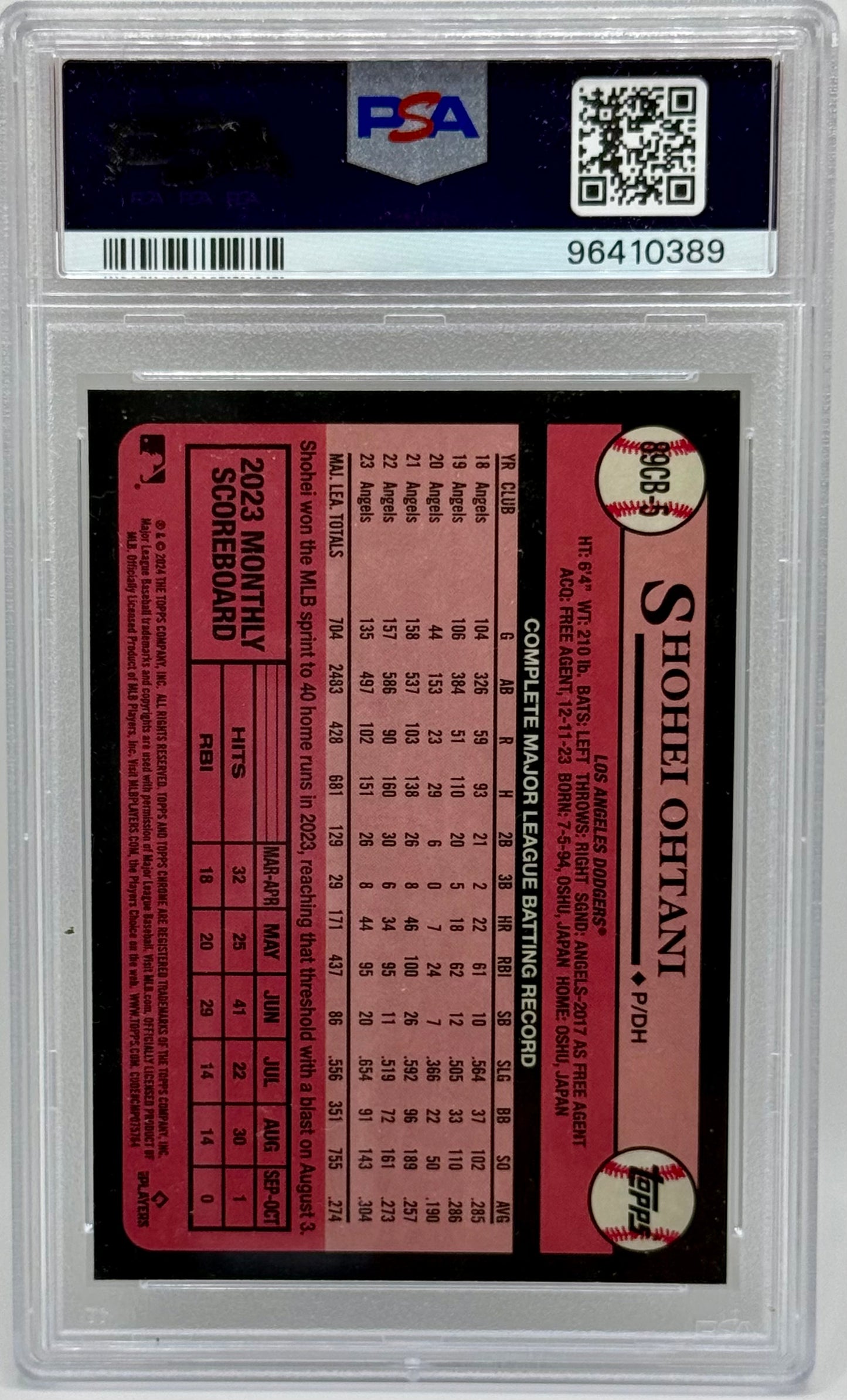 Shohei Ohtani 2024 Topps Chrome PSA 10