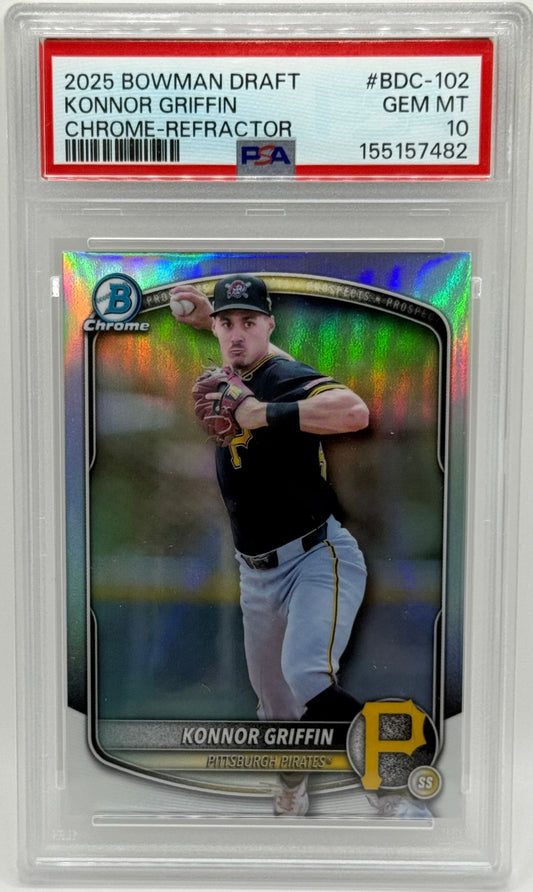 Konnor Griffin 2025 Bowman Chrome Refractor RC PSA 10