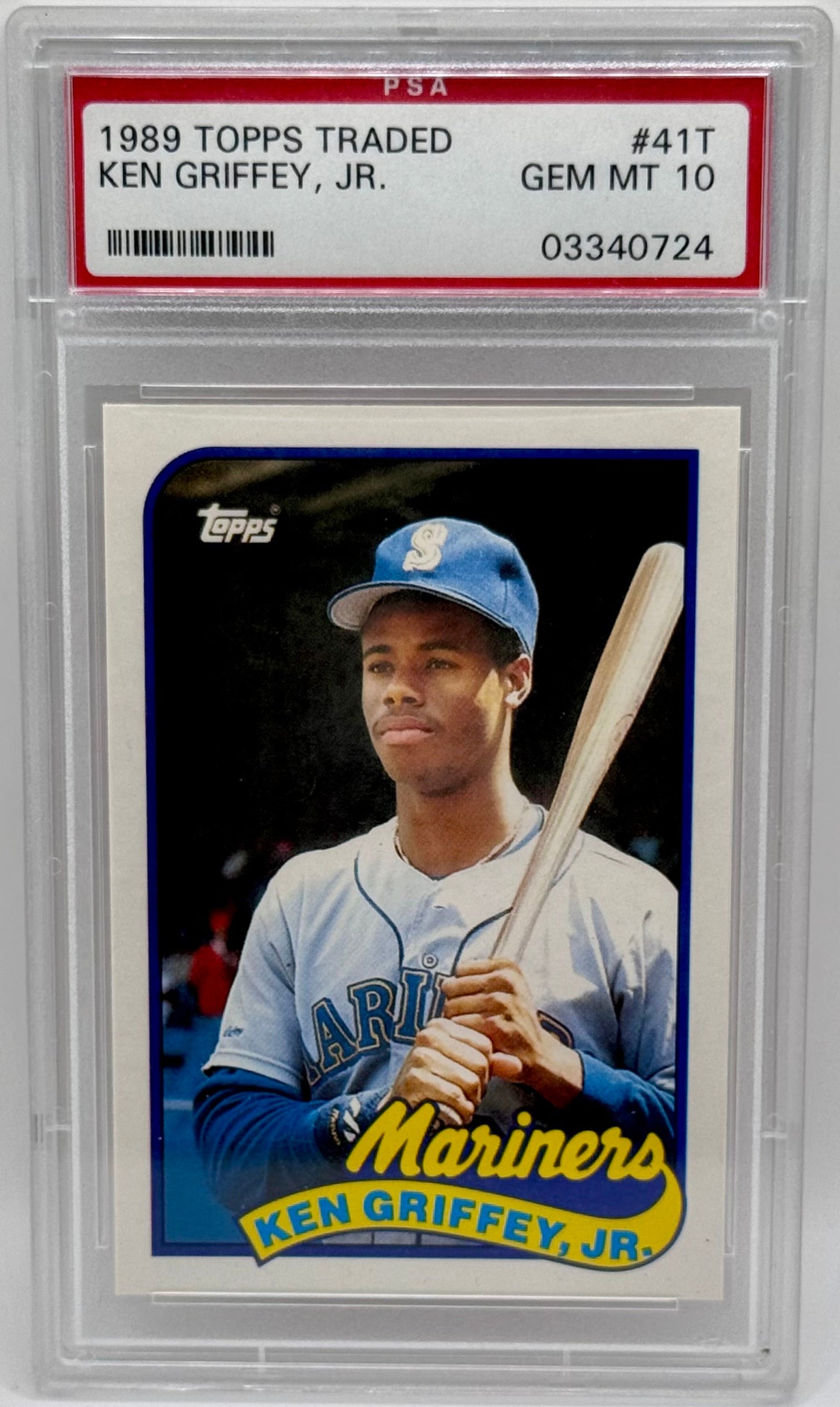 Ken Griffey Jr 1989 Topps Traded RC PSA 10