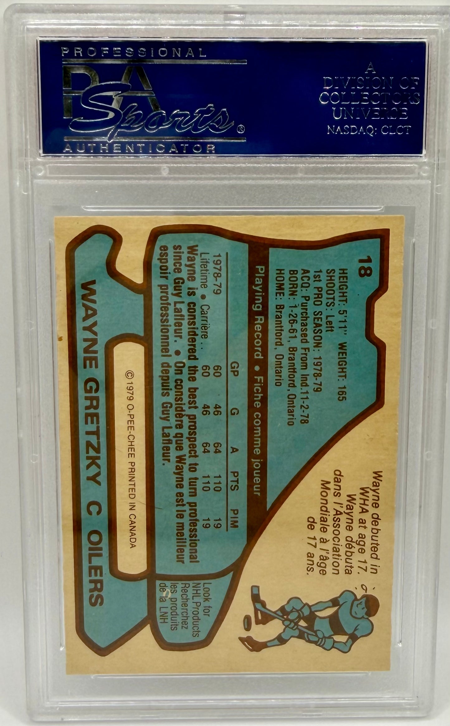 Wayne Gretzky 1979 O-Pee-Chee RC PSA 7
