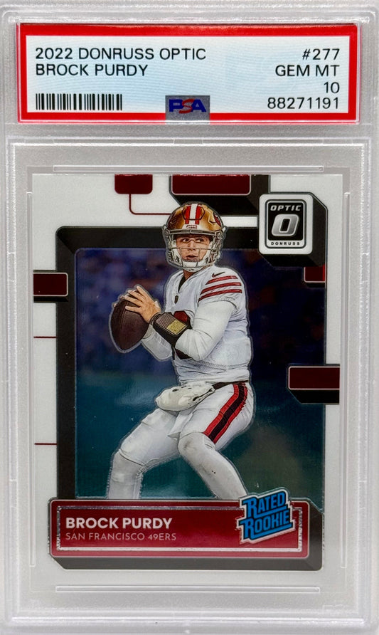 Brock Purdy 2022 Donruss Optic Rated Rookie PSA 10