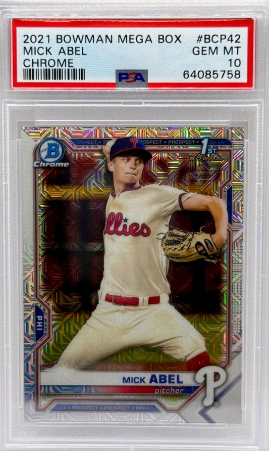 Mick Abel 2021 Bowman Chrome RC PSA 10