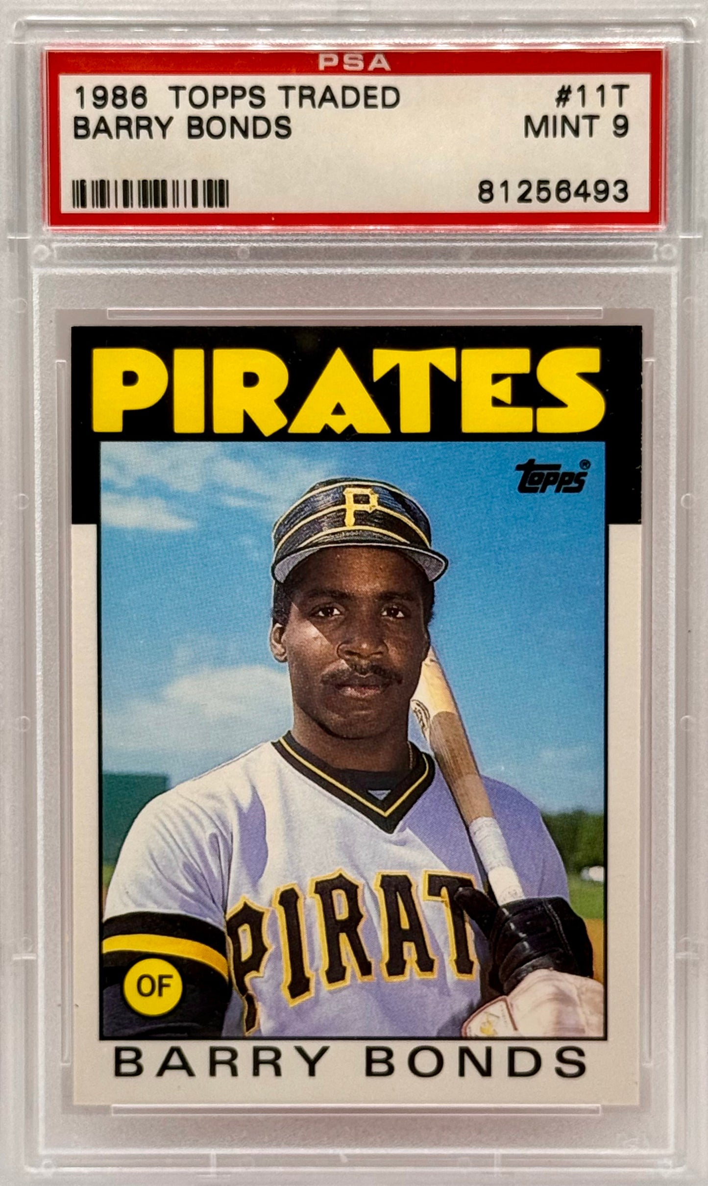 Barry Bonds 1986 Topps Traded PSA 9