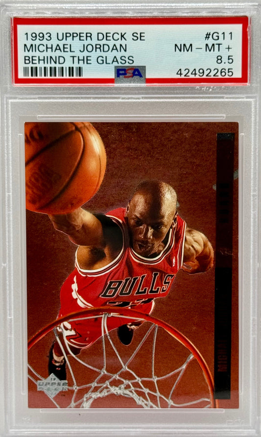 Michael Jordan 1993 Upper Deck SE Behind The Glass PSA 8.5