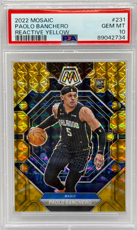 Pablo Banchero 2022 Mosaic Reactive Yellow PSA 10