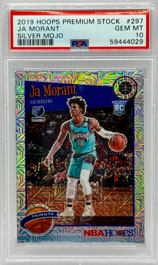 Ja Morant 2019 Hoops Premium Silver Mojo PSA 10
