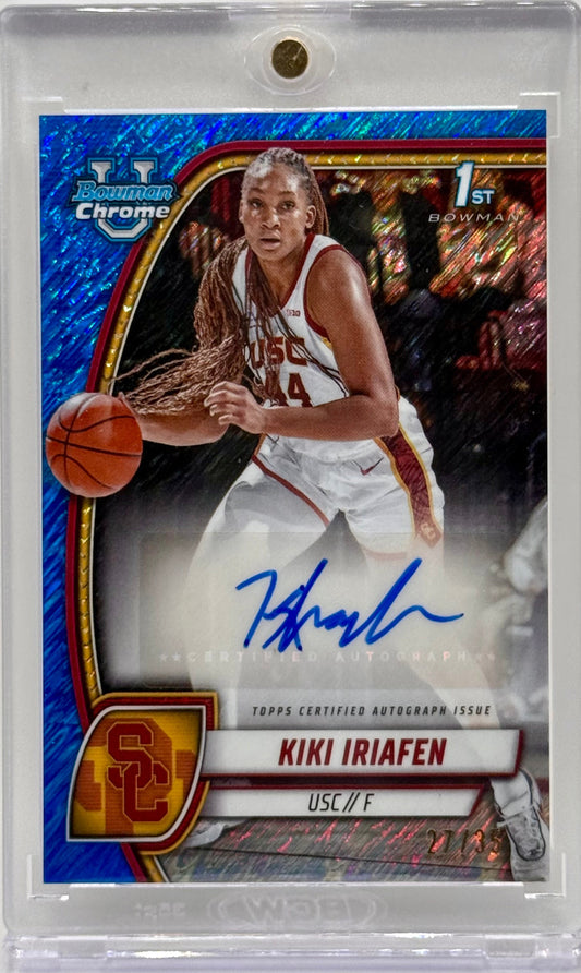 Kiki Iriafen 2024 Bowman Chrome Blue Auto /35
