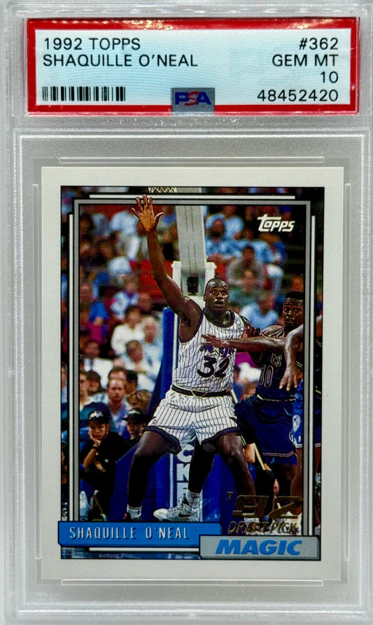 Shaquille O’Neal 1992 Topps RC PSA 10