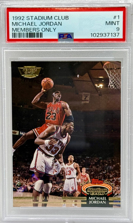 Michael Jordan 1992 Stadium Club Members Only PSA 9