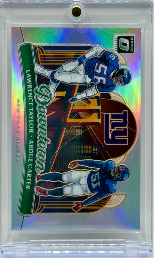 Lawrence Taylor & Abdul Carter 2025 Donruss Optic duel downtown