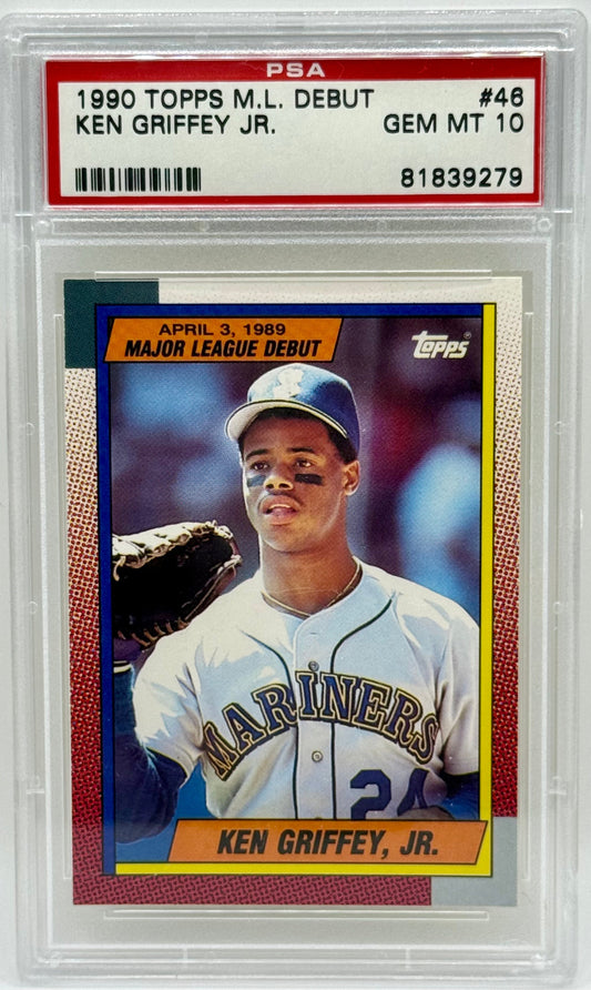 Ken Griffey Jr. 1990 Topps Major League Debut RC PSA 10